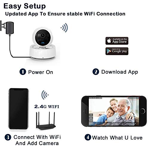 VStoy Dog Camera by 1080P Pet Monitor Indoor Cat Camera Night Vision 2 Way Audio Motion Detection Pet Camera and Home Indoor Surveillance Camera