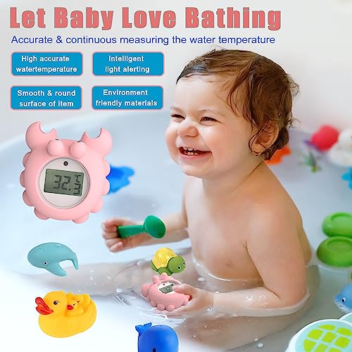 Baby Bath Thermometer with LED Display and Temperature Warning, Digital
