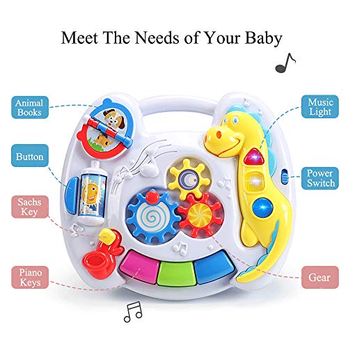 YMDLY Toys Up- Early Education Activity Center Musical Learning Table Multiple Modes Game Toys Kids Toddler Infant Boys & Girls Toys for 1 2 3 Years Old Gifts