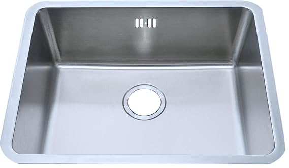 Fregadero rectangular fregadero de cocina de acero inoxidable pulido