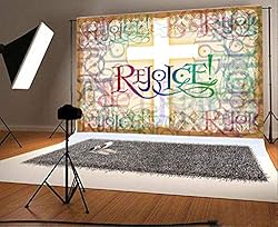 Leyiyi 10x8ft Vintage Cross Rejoice Photography