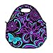 icolor Purple Flower Insulated Lunch Portable Carry Tote Picnic Storage Bag Lunch box - Bag Handbag Cooler warm Pouch Tote bag