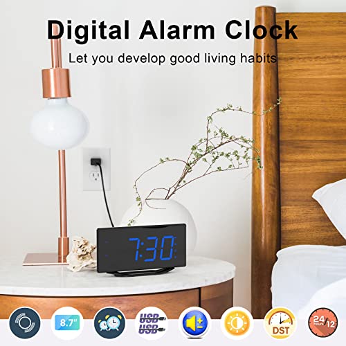 Digital Loud Alarm Clock with Bed Shaker, Vibrating Dual Alarm Clock