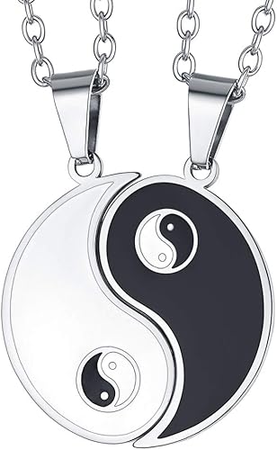 Faithheart Colliers Yin Yang Pour 2 Couple Homme Et Femme 2 Pcs Pendentifs Tai Chi Ying Et Yang Feng Shui Amulette De Protection Bijoux Amitie Bff Best Friends Pour Cadeau Meilleure Amie Amazon Fr Bijoux