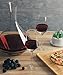 Miko Wine Decanter With 4 Wine Glasses, Hand Blown Lead Free Crystal Wine Decanter Set (Sphere/Indent)