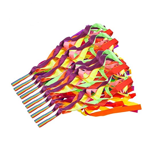 Buy Dance Ribbons Amytalk 10 Pieces Rhythmic Ribbon Gymnastic Dance Streamers Rainbow Hand