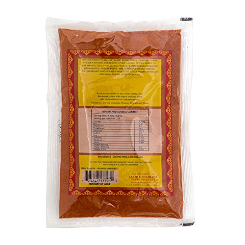 Laxmi Traditional Indian Spicy Red Chili Powder, Extra Hot - 7oz