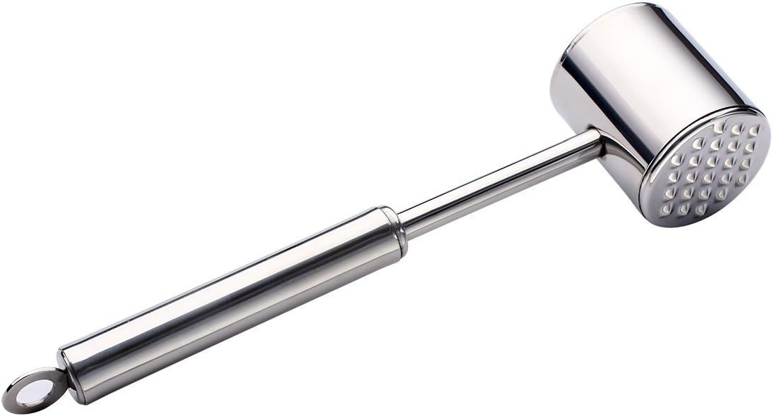 LANYOS Stainless Steel Large Heavy Duty Meat Tenderizer Mallet Meat Tenderizer Hammer