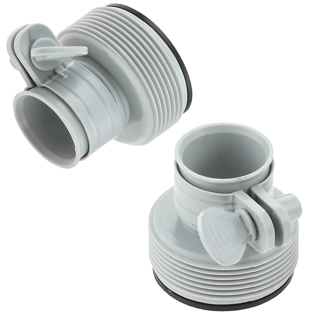 Anreixx 1.25" to 1.5" Type B Hose Adapters Compatible with Intex Pool, Hose Conversion Adapters B Kit to Upgrade Filter Pumps and Saltwater System (2 Pack)
