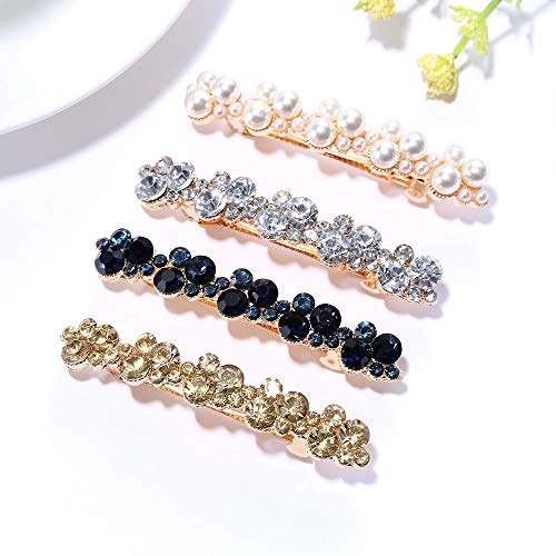 Bingo Point 1 Pcs Fashion Crystal Rhinestone Pearl Hairpins Girls Barrettes Hair Clip Clamp Jewelry Styling Tools Women Hair Accessories - Thumbnail 6