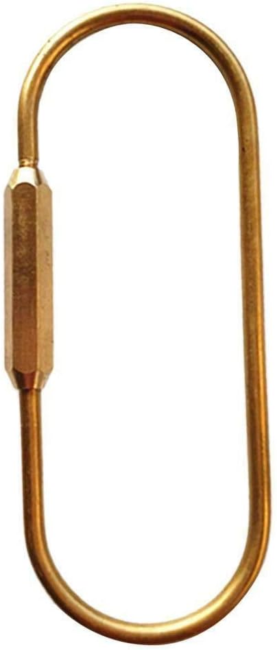 NATFUR Strong Brass Oval Ring Keychain Clip Hook Key Chain Key Ring Replacement DIY Elegant Pretty for Women for Girls Elegant Novelty Lovely Goodly