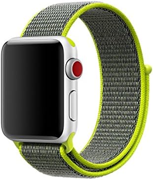Smart Watch Band Flash Sport Loop, Uitee Newest Woven Nylon Band for Apple Watch Series 42mm 3/2/1 , Comfortably Light With Fabric-Like Feel Wrist Strap Replacement with Classic Buckle