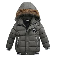 Sunbona Toddler Baby Boys Autumn Winter Down Jacket Coat Warm Padded Thick Outerwear Clothes (2T(18~24months), Gray)