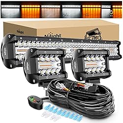 Nilight 20Inch 420W LED Light Bar 2PCS 4Inch 60W