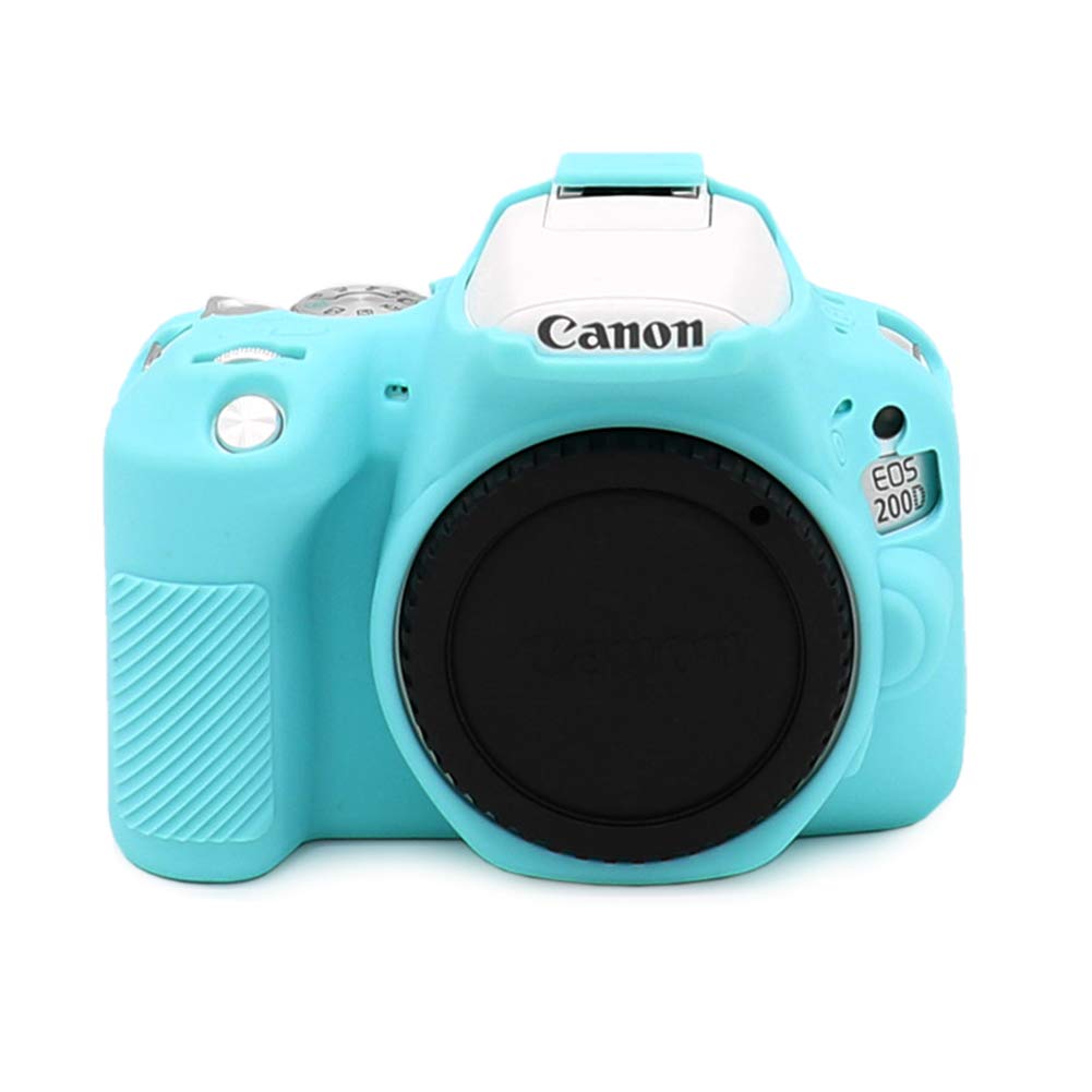 kinokoo Silicone Cover for Canon EOS 200D/Rebel SL2, Canon EOS 250D/200D II/Rebel SL3 Protective Case (Blue)