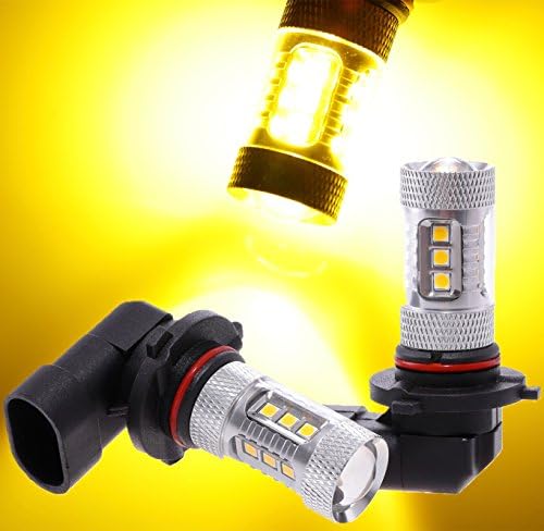VoRock8 1 Pair 9006 HB4 High Power 80W 16pcs-Epistar Chipset LED Daytime Driving Light Fog Driving Bulb Replacement with Projector - Premium Gold Color - Fit Front Fog or DRL Lamp Bulbs - Pair of 2