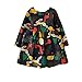 BOBORA Toddler Kids Baby Girl Cotton Crewneck Long Sleeve Princess Party Dress