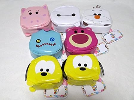 Amazon ディズニー キャラクター ツムツム ポーチ 7個 トイストーリー ハム リロ スティッチ スクランプ オラフ ベイマックス ロッツォ プルート おもちゃ おもちゃ