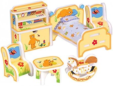 Clever Paper Cardboard model kit Nurcery Bedroom (108)