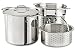 All-Clad E9078064 Stainless Steel Multicooker with Perforated Steel Insert and Steamer Basket, 8-Quart, Silver primary