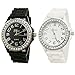 Geneva Women's 10 PCS Watches Crystal Wristwatch Set Silicone Jelly Band