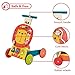 Labebe Wooden Push and Pull Toy, Activity Baby Walker, Toddler Learning Cart - Yellow Lion