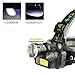 LED Headlamp Flashlight, USB Rechargeable LED Headlamp- Waterproof & Comfortable Headlight, Battery Powered Helmet Light, 8000 Lumen 4 Light 5 Modes Super Bright Outdoor Camping Biking (Black)