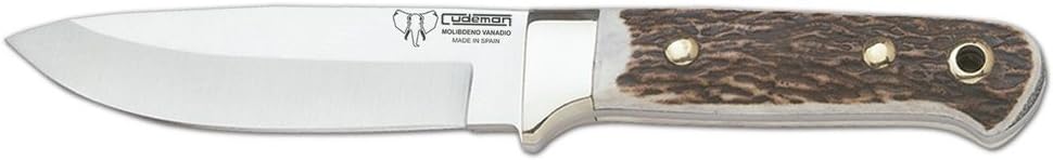 Cudeman 152-C Hunting Knife with Deer Handle, with Sheath, Intended for Sports use, Camping Gear, Fishing, Hunting, Sports Activity + Multifunction Gift Card