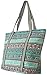 Large Utility Canvas and Nylon Travel Tote Bag Beach Bag For Women and Girls (B.MINT)