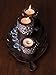 Modern Tabletop Tea Light Set - Brown and Copper - Contains 3 Tealight Holders, Glass Beads, and Leaf Shaped Tealight Tray.