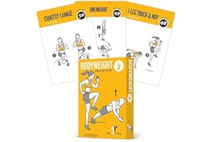 NewMe Fitness Bodyweight Workout Cards, Instructional Fitness Deck for Women & Men, Beginner Fitness Guide to Training Exercises at Home or Gym (Bodyweight, Vol 2)