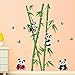 decalmile Panda and Bamboo Wall Stickers Decorative Sticker Baby Bedroom Nursery Living Room