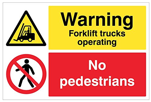 Caledonia Signs 58885 Floor Graphic, Warning Forklift No Pedestrians