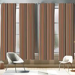 Ambesonne Striped Window Curtains Pack of
