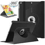 TiMOVO Case for New iPad 7th Generation 10.2" 2019, 360 Degree Rotating Stand Leather Protective Cover, Smart Swivel Case with Auto Sleep/Wake Fit iPad 10.2-inch Retina Display - Black