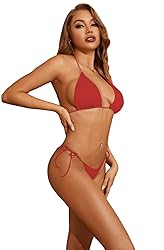 Dadress Women's Halter Bikini Sets Spaghetti Strap