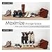 INNOKA 4 Pairs Boot Rack Organizer, Standing Wooden & Aluminum Storage Holder Hanger For Riding Boots, Rain Boots, Shoes - Easy to Assemble, Space-Saving, Keep Boots In Shape