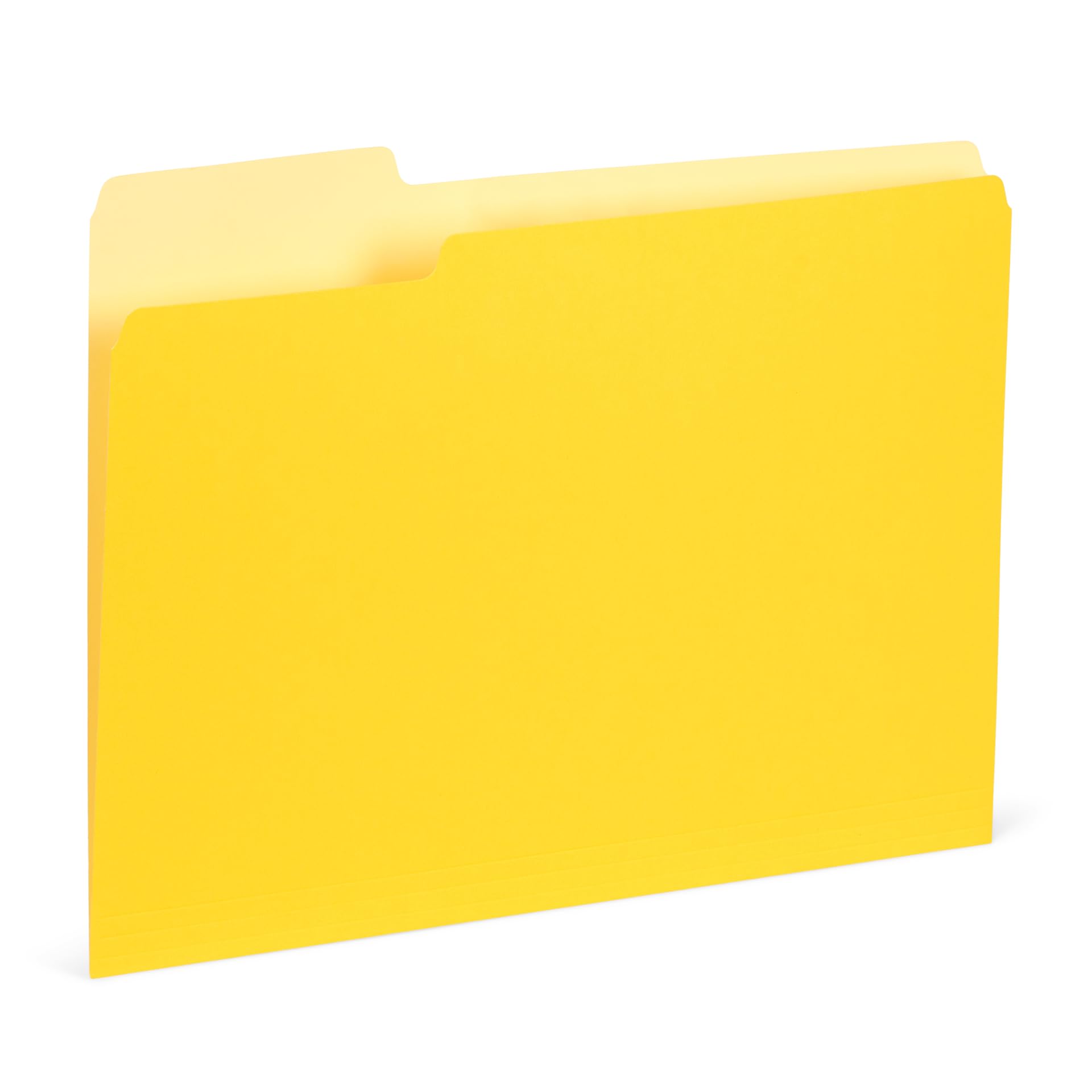 Photo 1 of 100 Blue Summit Supplies Yellow File Folders – Letter Size, 1/3 Cut Assorted Top Tabs, Durable 11pt Paper, Two Tone Yellow Folders, Bulk 100 Pack for Office and School