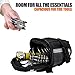 BV Strap-On Bike Bag with Reflective Material - Capacious Saddle Bag with Seperate Divider for Small Items & Room for All Your Essentials - Bike Pouch with Taillight Hanger for Maximum Safety