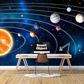 Wall Murals for Bedroom Great Universe Giant Planets Removable Wallpaper Peel and Stick Wall Stickers - 66x96 inches