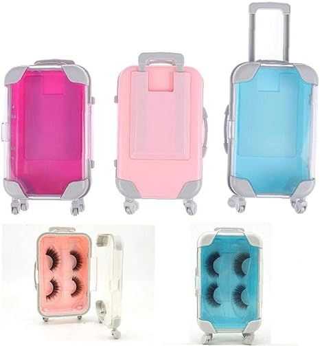 Amazon Co Jp 付けまつげケース スーツケース まつげケース 睫毛 収納ケース まつ毛収納ホルダー 便利 2個セット ビューティー