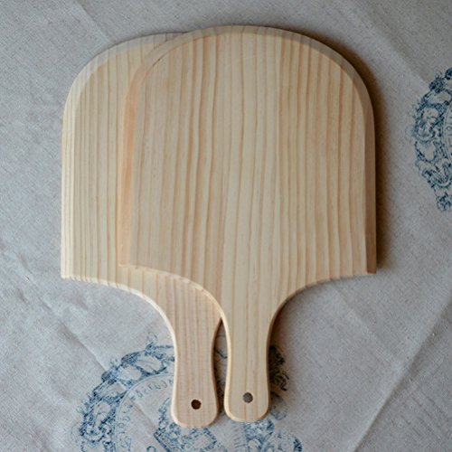 image for Ireav 10 Inch Natural Wooden Pizza Peel Charcuterie Board Pizza Spatul