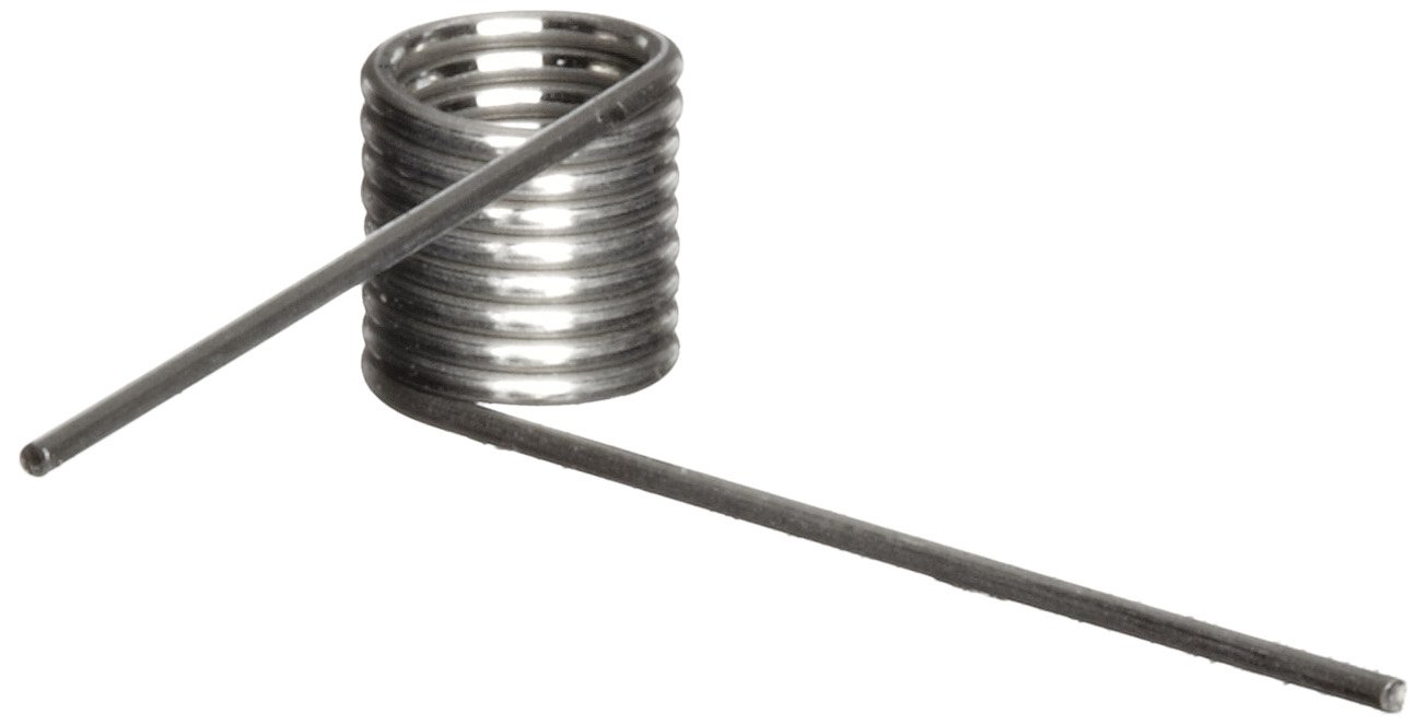 0.359 Mandrel Size 302 Stainless Steel Torsion Spring Left Hand Wind