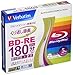 Verbatim Mitsubishi 25GB 2x Speed BD-RE Blu-ray Re-Writable Disk 5 Pack - Ink-jet printable - Each disk in a jewel case