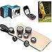 Phone Camera Lens Kit - iPhone Camera Lens - Fisheye Lens | Wide Angle Lens | Zoom Lens for Smartphone | Telephoto Lens | Macro Lens - Universal 7 in 1 Clip On Lens with Protective Case and Lens Caps