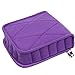 Queentools 30-Bottles Essential Oil Carrying Case - for Travelling Oils Display, Organizer Bag with Double Zipper, Contains 5ml,10ml,15ml Bottles (Purple)