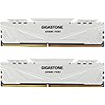 【DDR4 RAM】 GIGASTONE Game PRO 32GB Kit (2x16GB) DDR4 3200MHz PC4-25600 CL 16-18-18-40 Intel XMP 2.0 AMD Ryzen 1.35V UDIMM 288 Pin Unbuffered Non ECC High Performance Gaming Desktop Memory - White