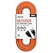 Otimo 25 Ft 16/3 SJTW Orange, Outdoor Extension Cord - 3 Prong Ground Plug, 13A 1625W, Water & Weather Resistant, Flame Retardant