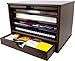Victor Wood Desktop Organizer with Closing Door, 4720 (Brown Mocha)