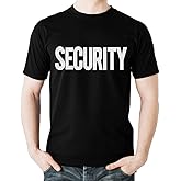 fresh tees Security Shirt 2 Sided Front Back Print | Event Safety Guard Staff Tee | Graphic T-Shirt for Men